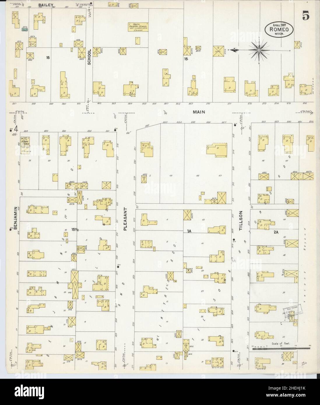 Romeo michigan map hires stock photography and images Alamy