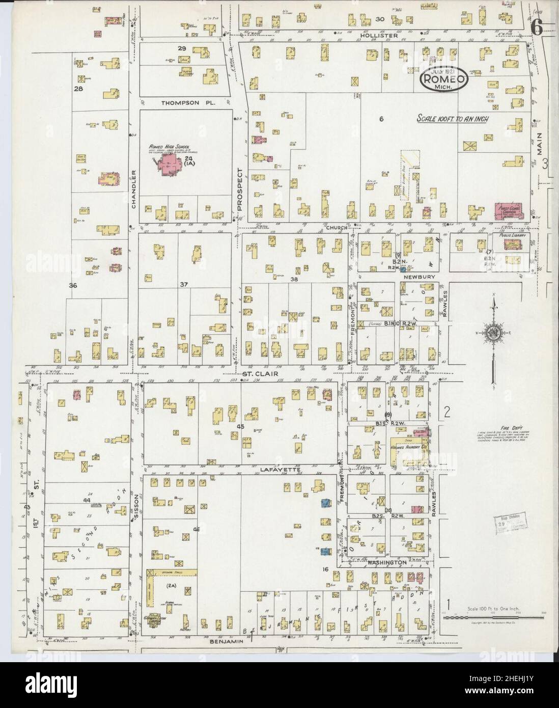 Map of romeo michigan hires stock photography and images Alamy