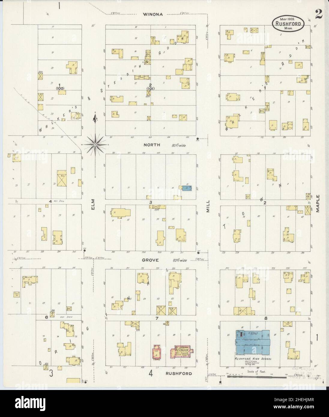 Sanborn Fire Insurance Map from Rushford, Fillmore County, Minnesota