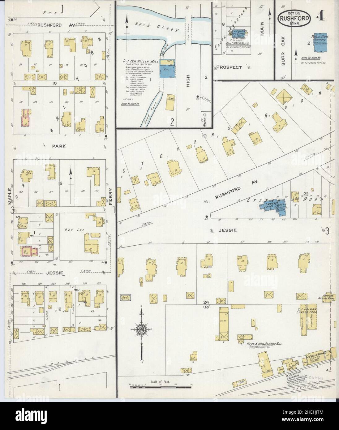 Sanborn Fire Insurance Map from Rushford, Fillmore County, Minnesota