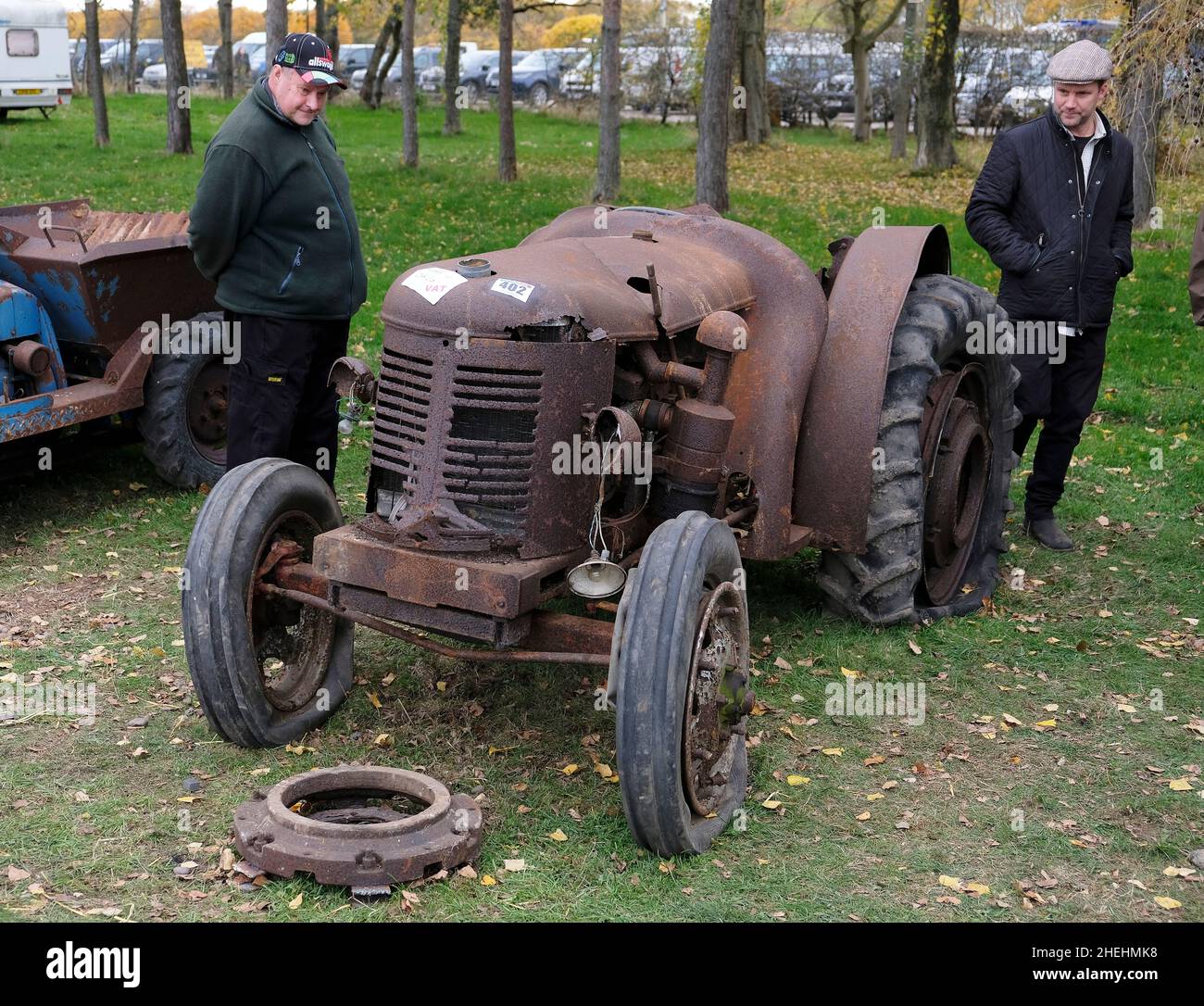 Mcc0102583 A David Brown tractor in need of restoration and up for sale at The Newark Vintage Tractor & Heritage Show- the UK’s biggest vintage tractor show at Newark Showground, Notts., 13th November, 2021. Show is over Saturday 13th and Sunday 14th November, Photo for The Telegraph by John Robertson Stock Photo