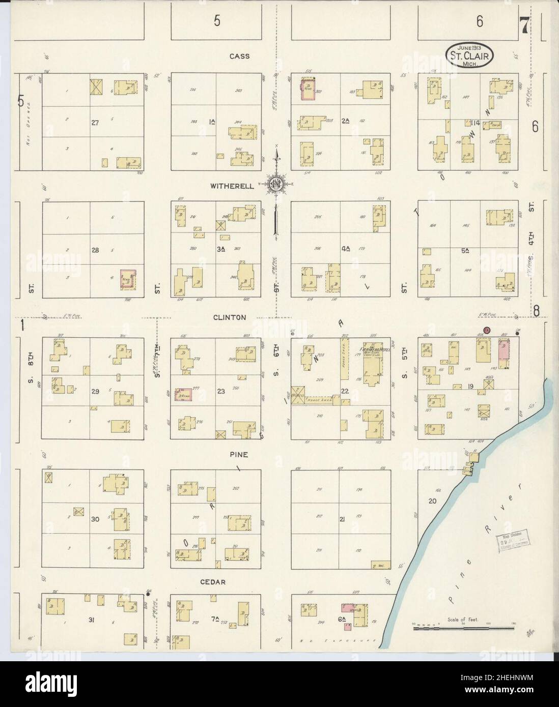 Map of saint clair hi-res stock photography and images - Alamy