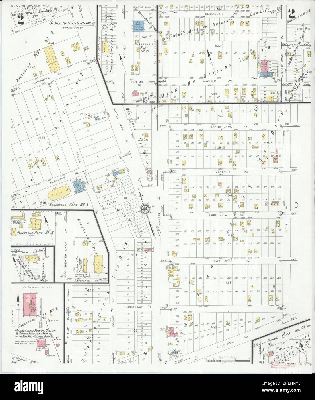 Map of saint clair shores hi-res stock photography and images - Alamy