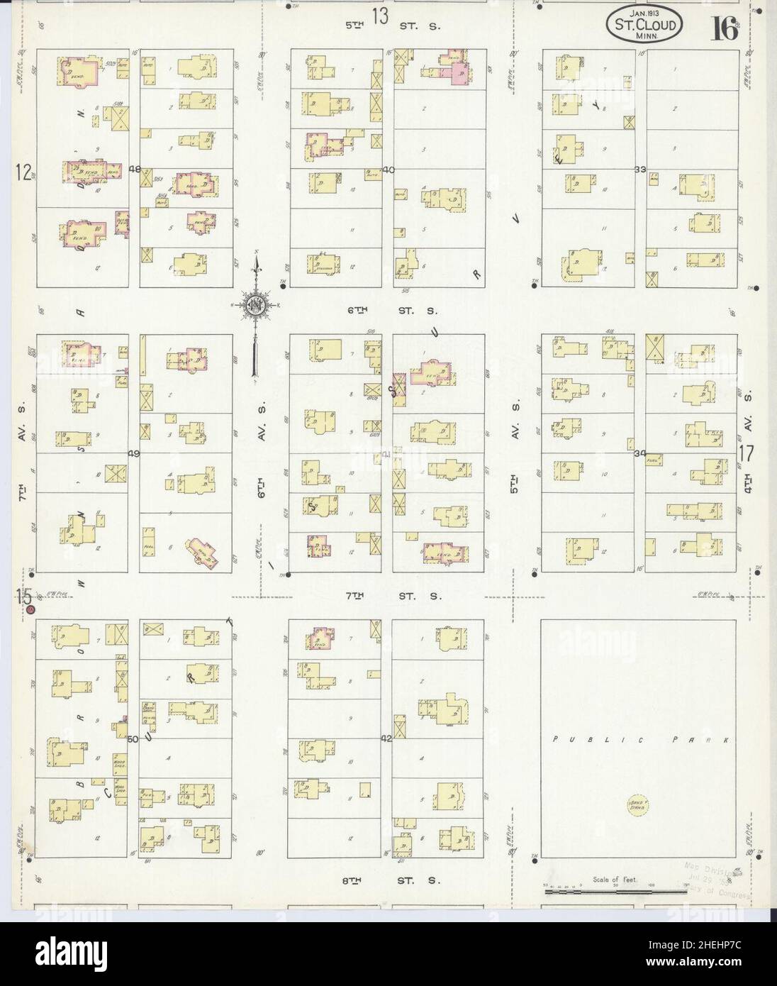 Sanborn Fire Insurance Map from Saint Cloud, Stearus, Benton, And