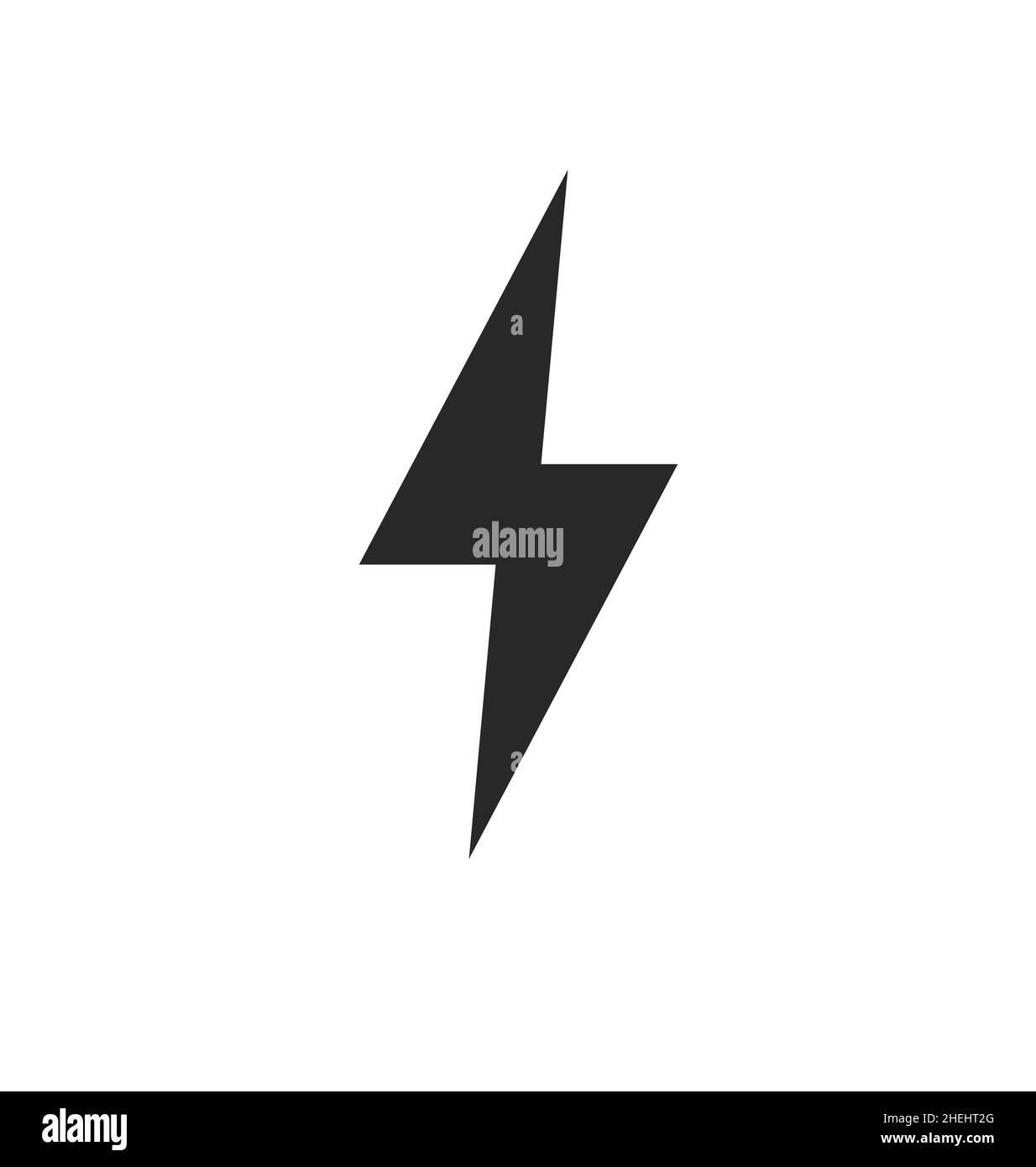 simple lightning bolt icon symbol vector isolated on white background Stock Vector