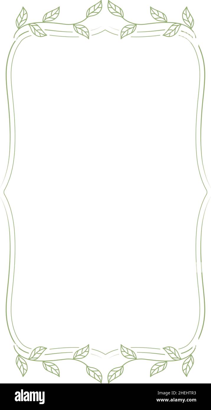 green leaves frame Stock Vector Image & Art - Alamy