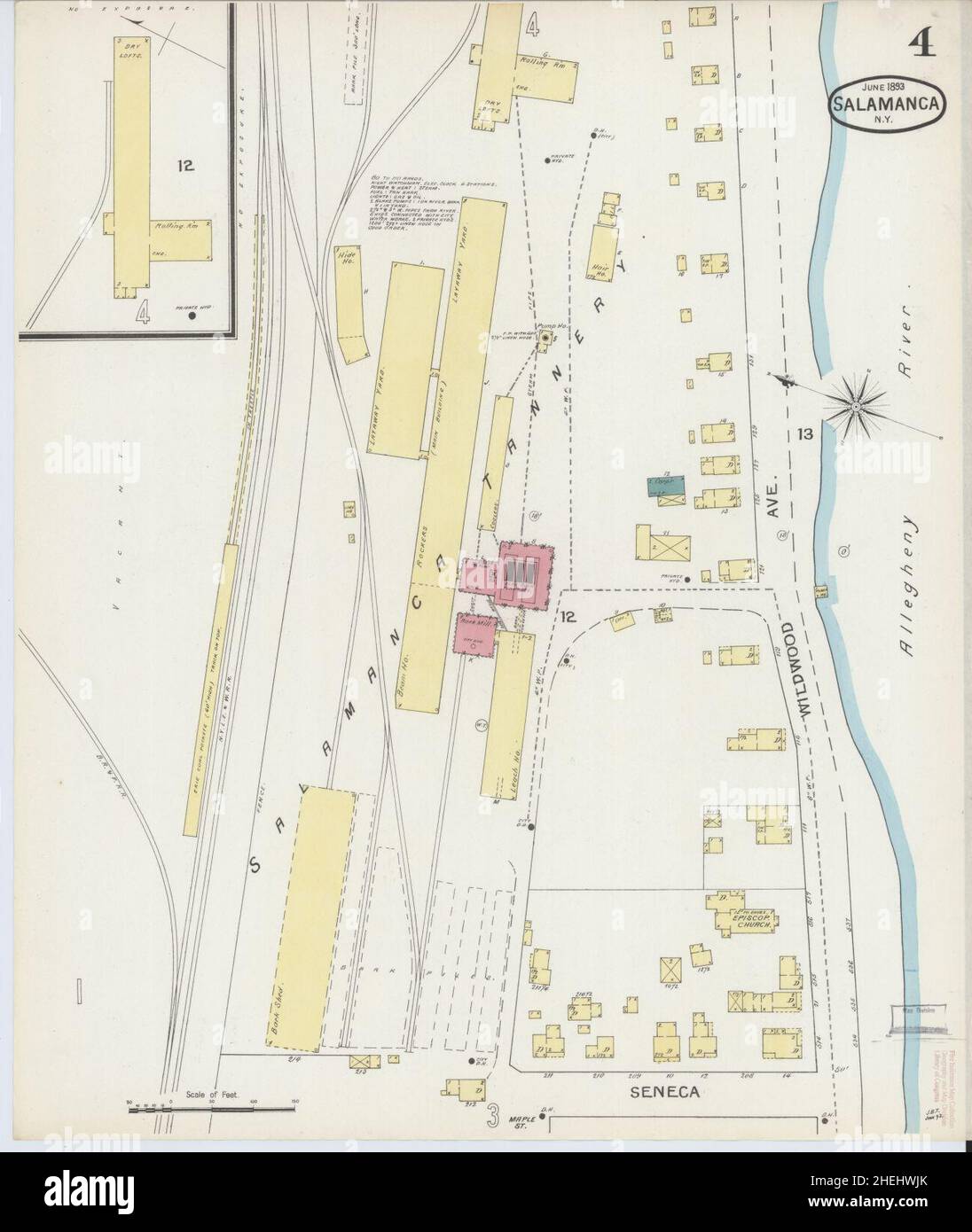 Sanborn Fire Insurance Map from Salamanca, Cattaraugus County, New York