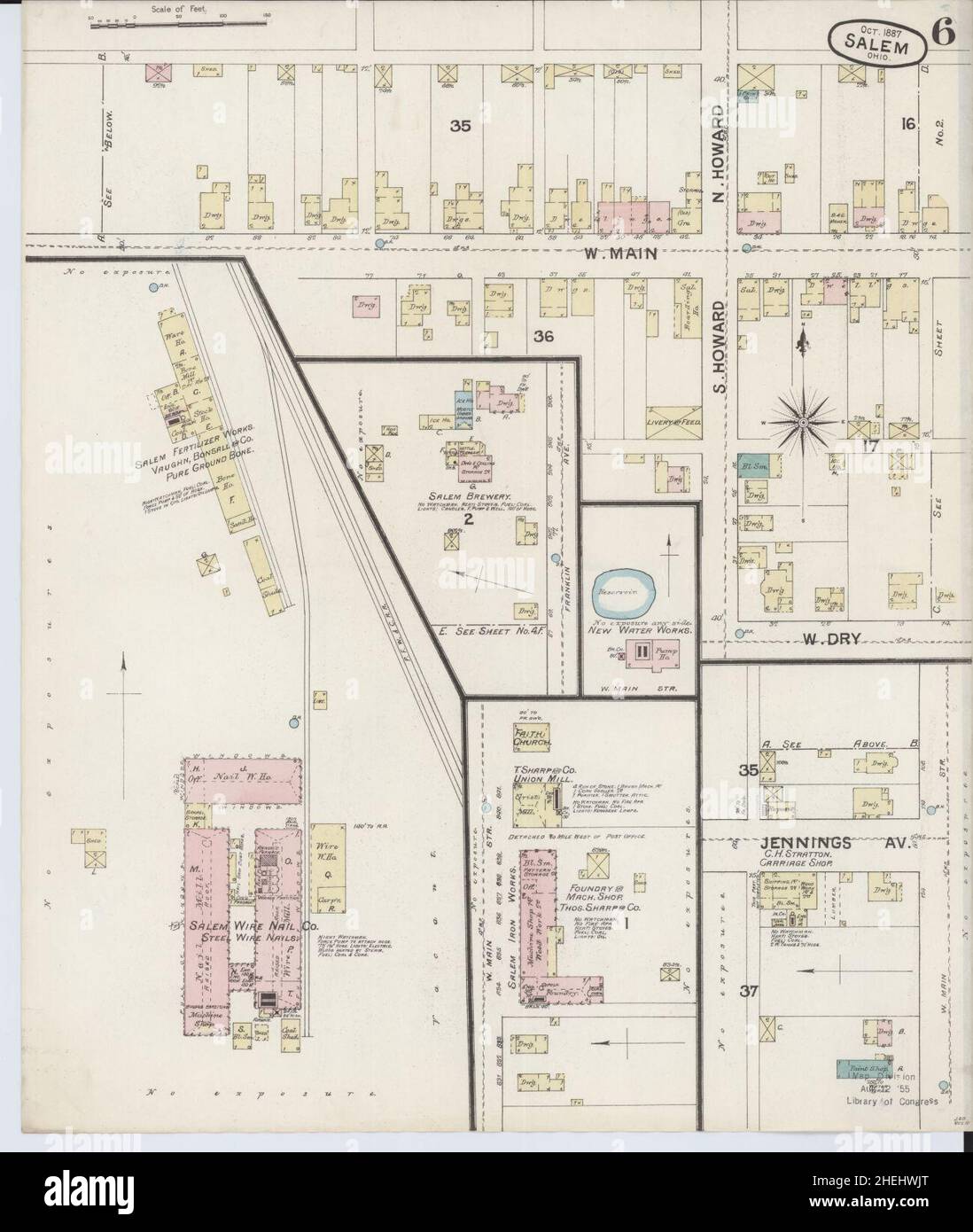 Map of salem ohio hires stock photography and images Alamy