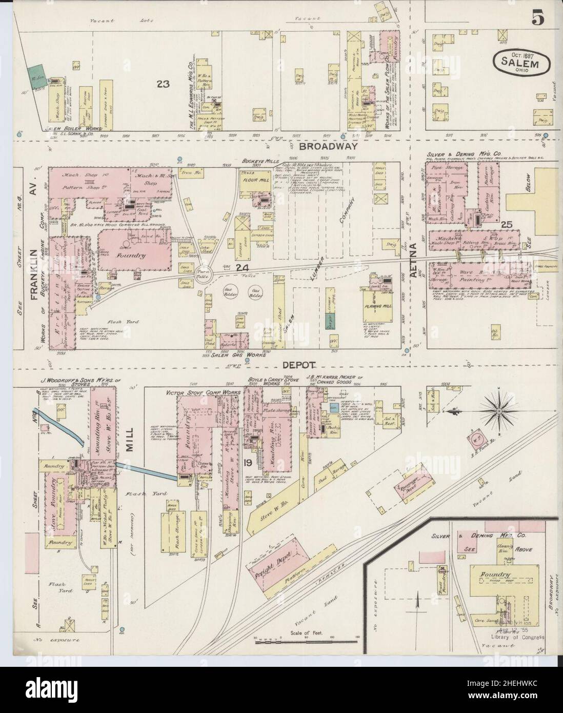 Salem ohio map hires stock photography and images Alamy