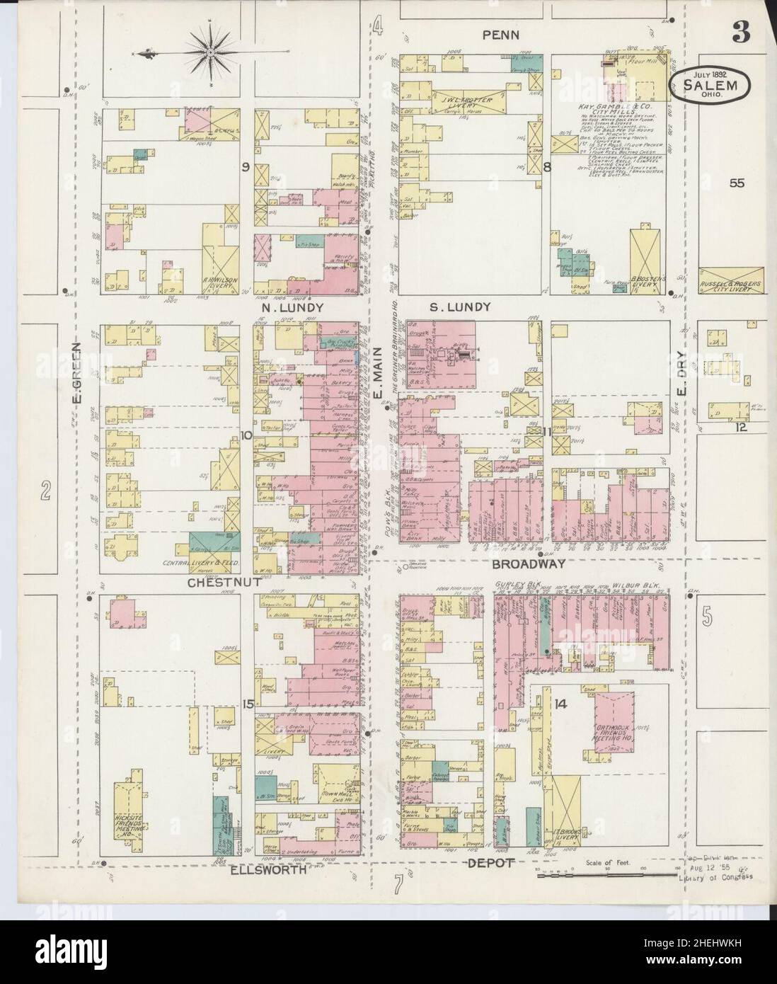 Salem ohio map hires stock photography and images Alamy