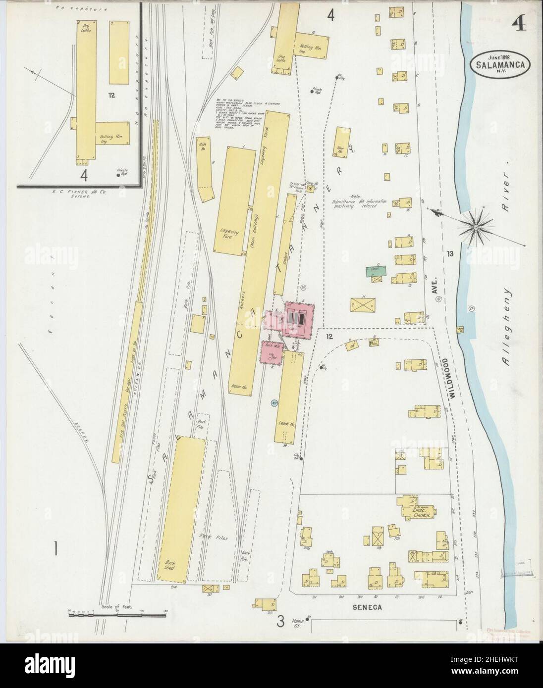 Salamanca new york map hires stock photography and images Alamy