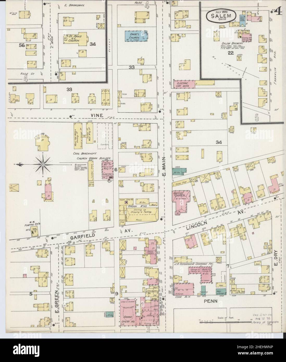 Salem ohio map hires stock photography and images Alamy