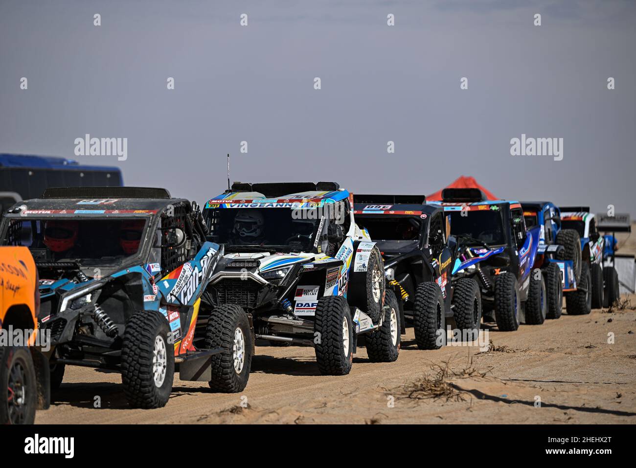 Start race SSV during the Stage 8 of the Dakar Rally 2022 between Al Dawadimi and Wadi Ad Dawasir, on January 10th 2022 in Wadi Ad Dawasir, Saudi Arabia - Photo: Gigi Soldano/DPPI/LiveMedia Stock Photo