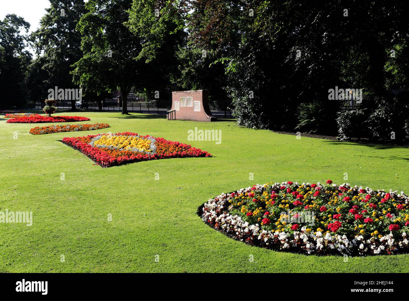 The Memorial Gardens, Memorial Ave, Worksop town, Nottinghamshire, England, UK Stock Photo