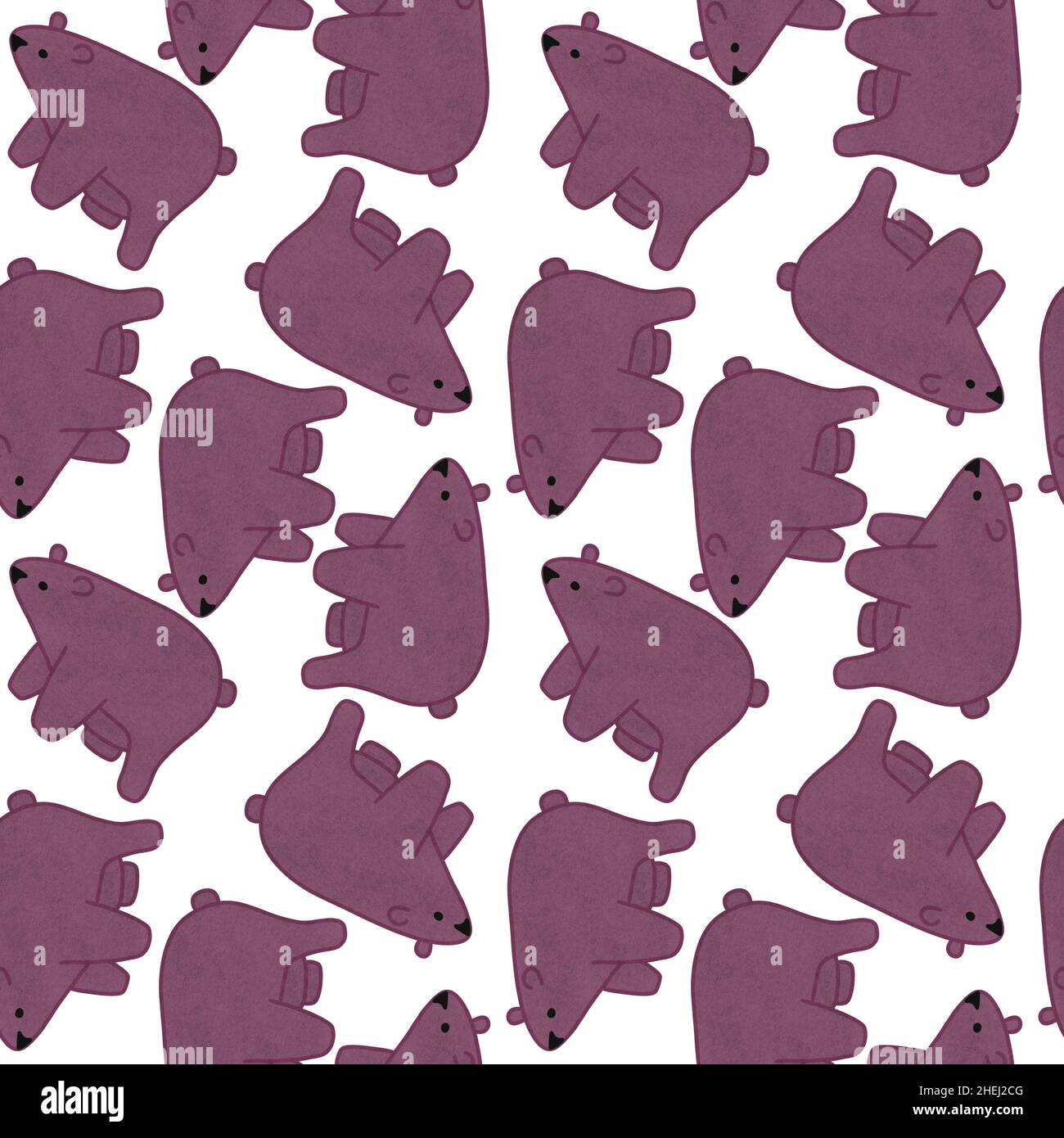 Kids seamless pattern with bears for wallpaper and fabrics and textiles and packaging and gifts  Stock Photo