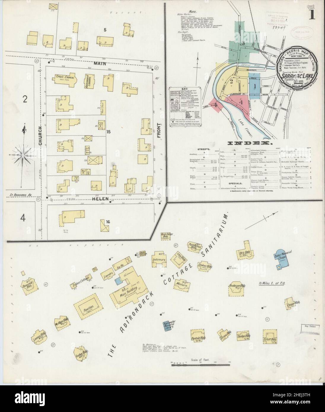 Sanborn Fire Insurance Map from Saranac Lake, Franklin And Essex