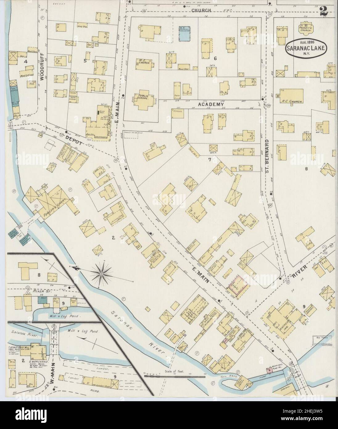 Sanborn Fire Insurance Map from Saranac Lake, Franklin And Essex