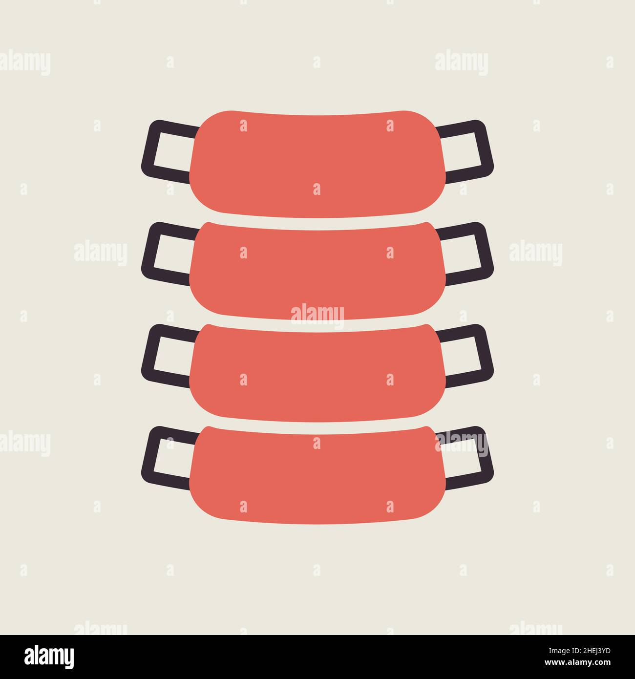Ribs vector flat icon food meat. Barbecue and bbq grill sign. Graph ...