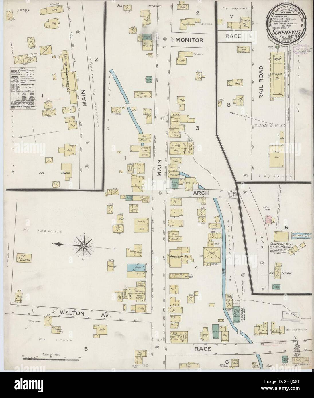 Otsego County Plat Map Page 3 - Otsego County High Resolution Stock Photography And Images - Alamy