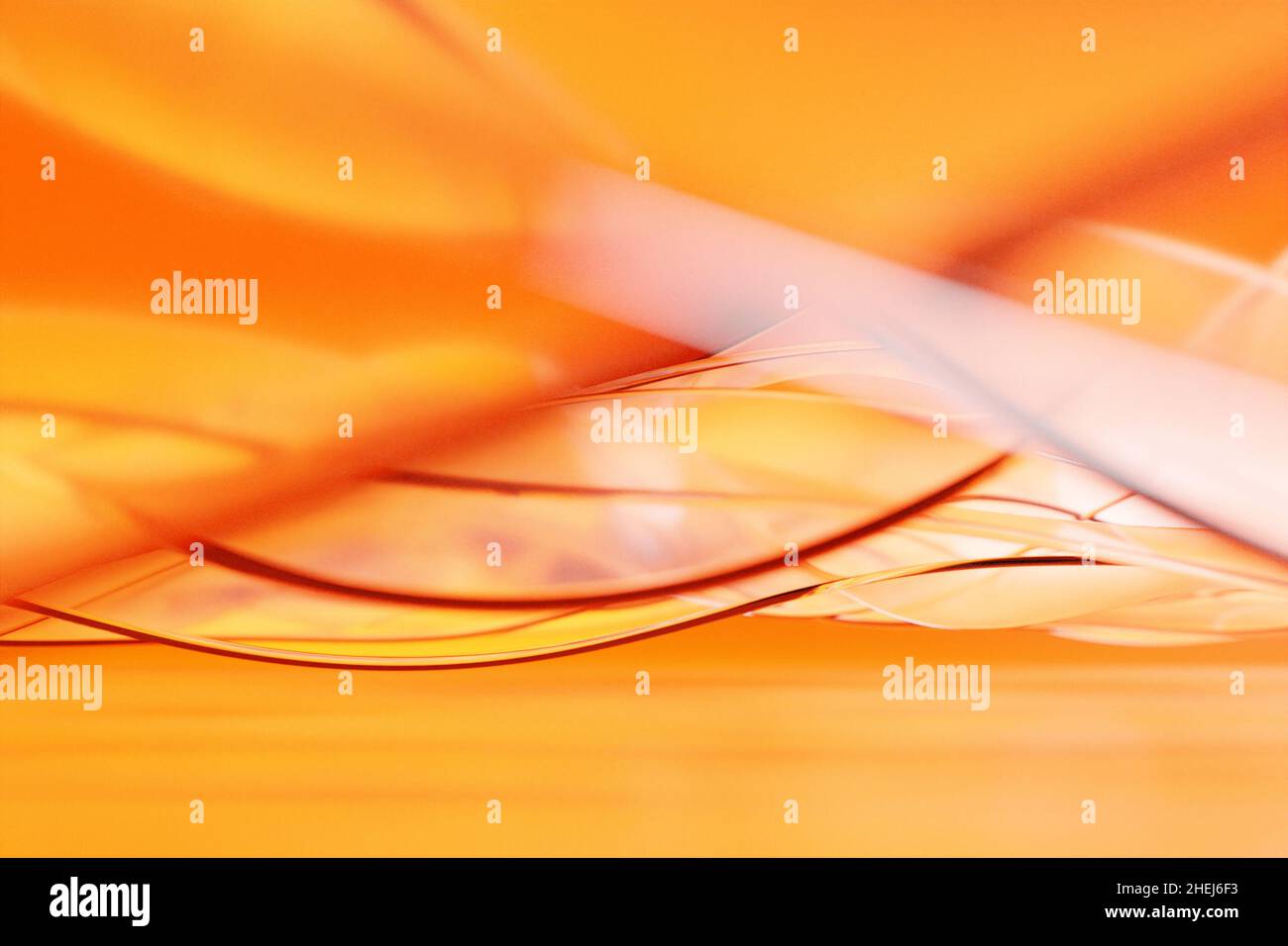 3d illustration of a orange abstract background with wave lines. PRint ...
