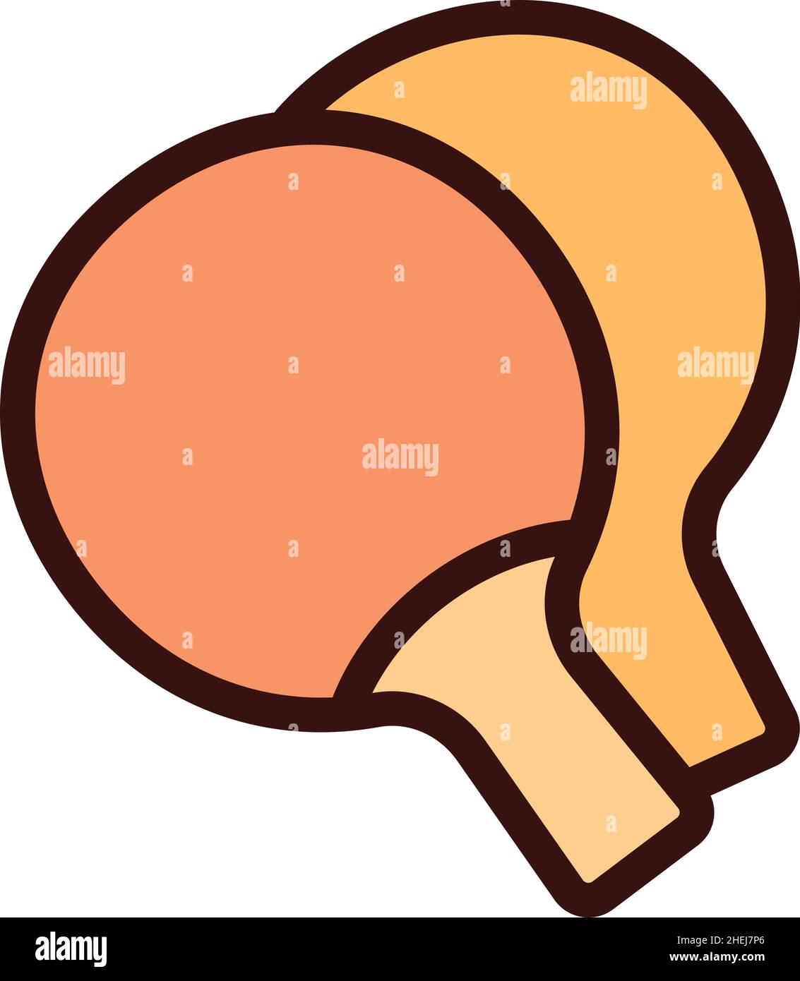 Racket paddle icon outline vector. Table tennis. Ball ping pong Stock ...