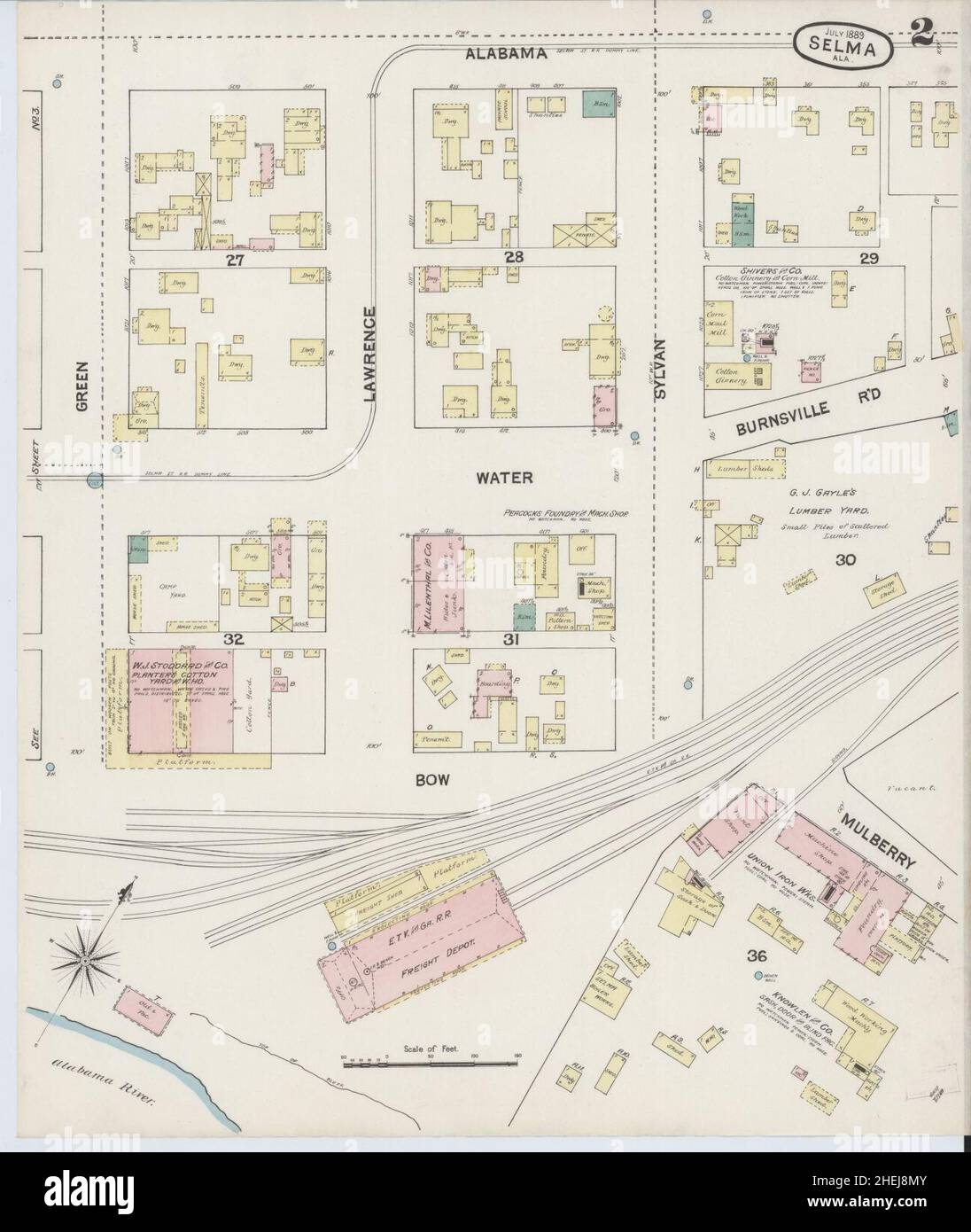 Map selma alabama