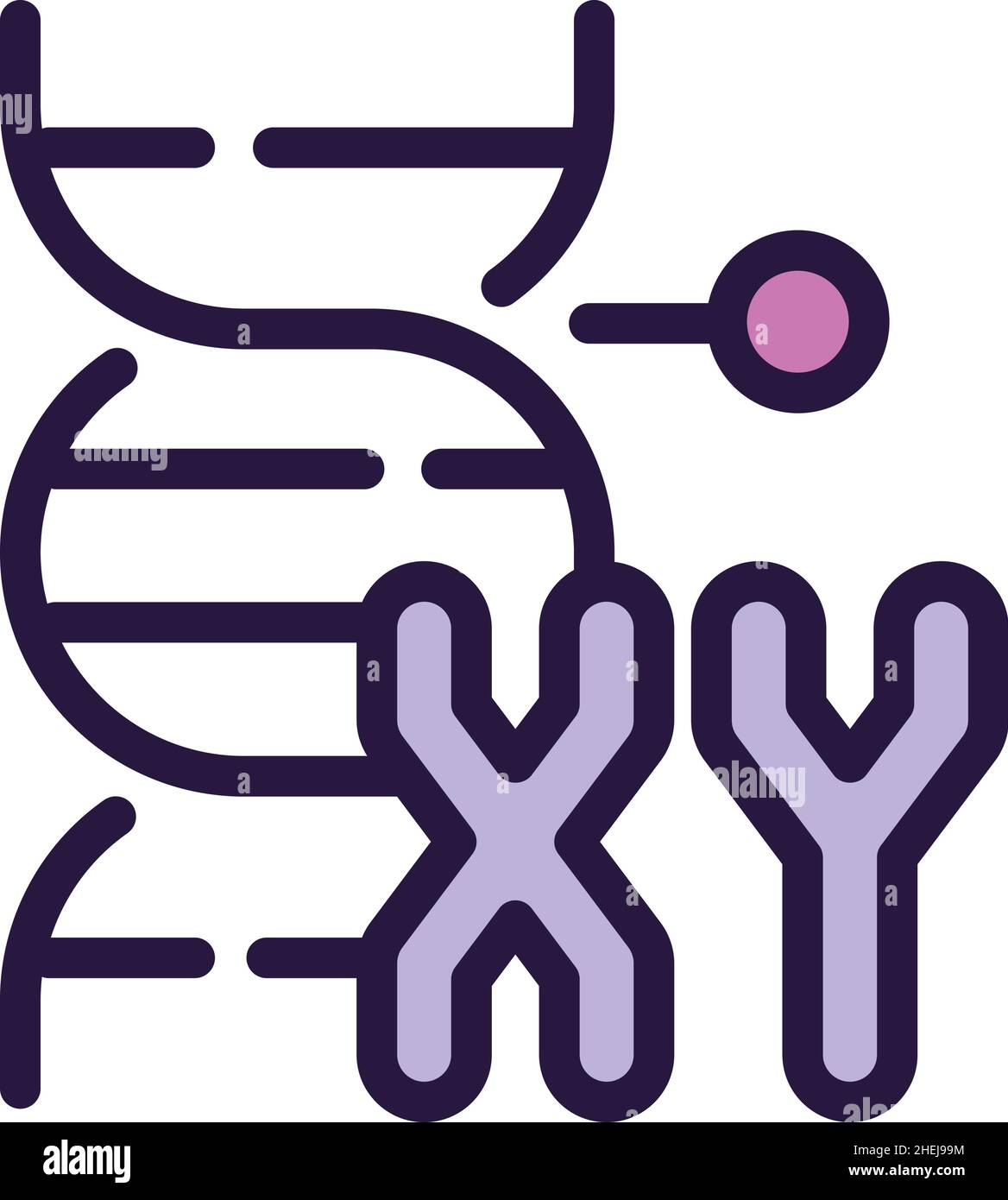 Xy Dna Gene Icon Outline Vector Genetic Lab Mutation Animal Stock Vector Image Art Alamy
