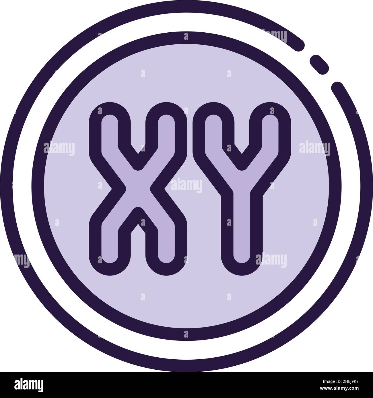 Xy Experiment Icon Outline Vector Genetic Dna Human Baby Stock Vector Image Art Alamy