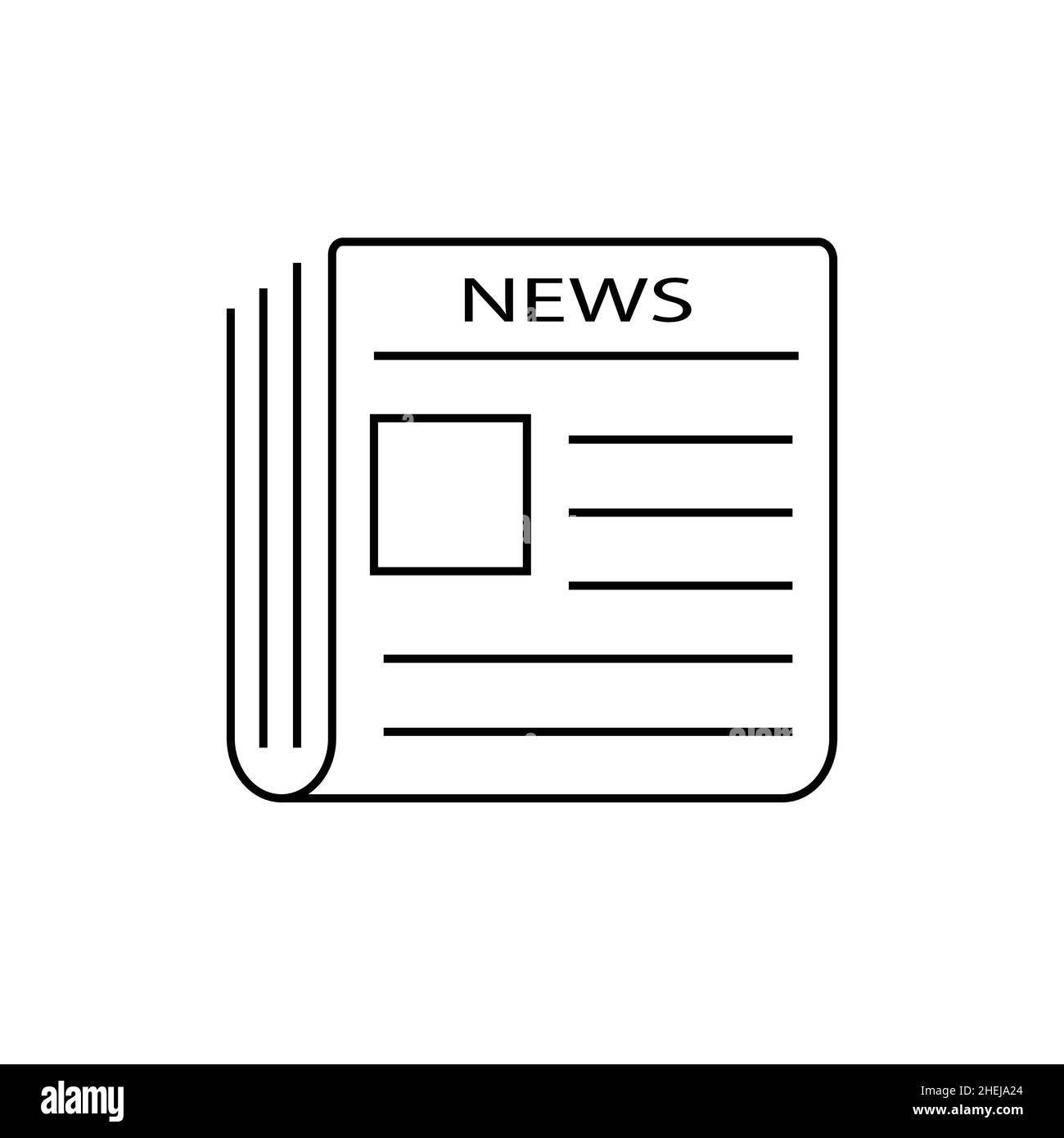 Newspaper line icon. Vector sign isolated on white background Stock ...