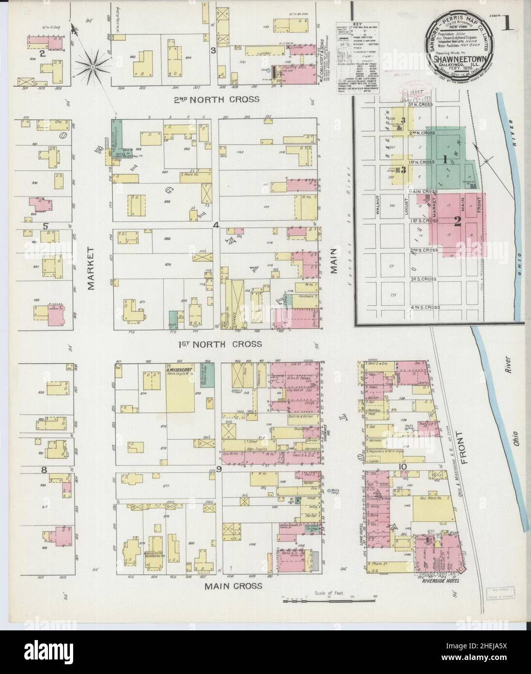 Shawneetown illinois map hires stock photography and images Alamy