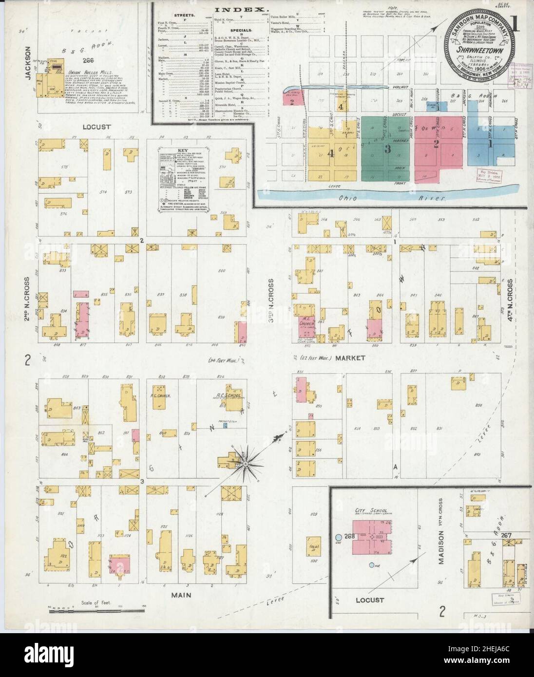 Shawneetown illinois map hires stock photography and images Alamy