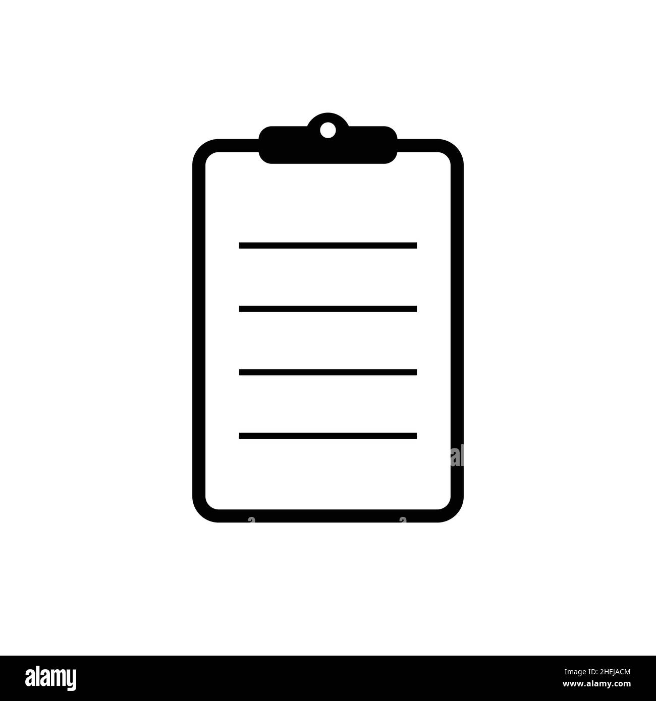 Clipboard line icon task document vector symbol stock vector image