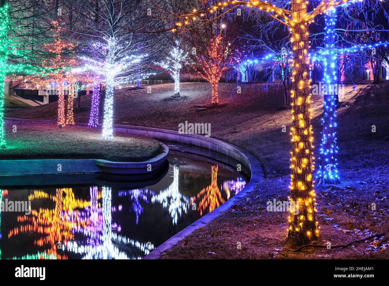 The Addison Christmas Lights Stock Photo Alamy