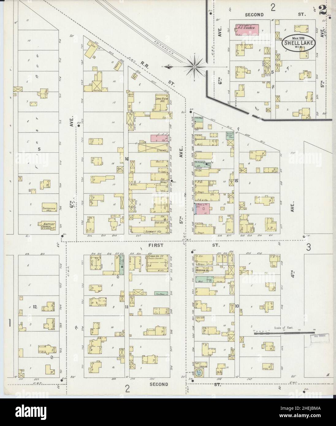 Shell lake wisconsin map hires stock photography and images Alamy