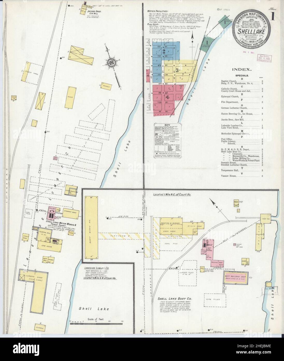 Map of shell lake wisconsin hires stock photography and images Alamy