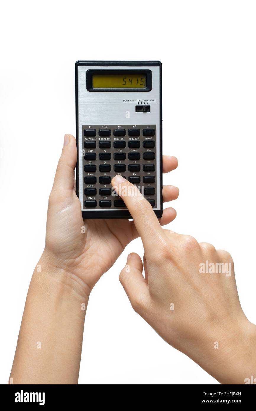 Scientific calculator screen hi-res stock photography and images - Alamy