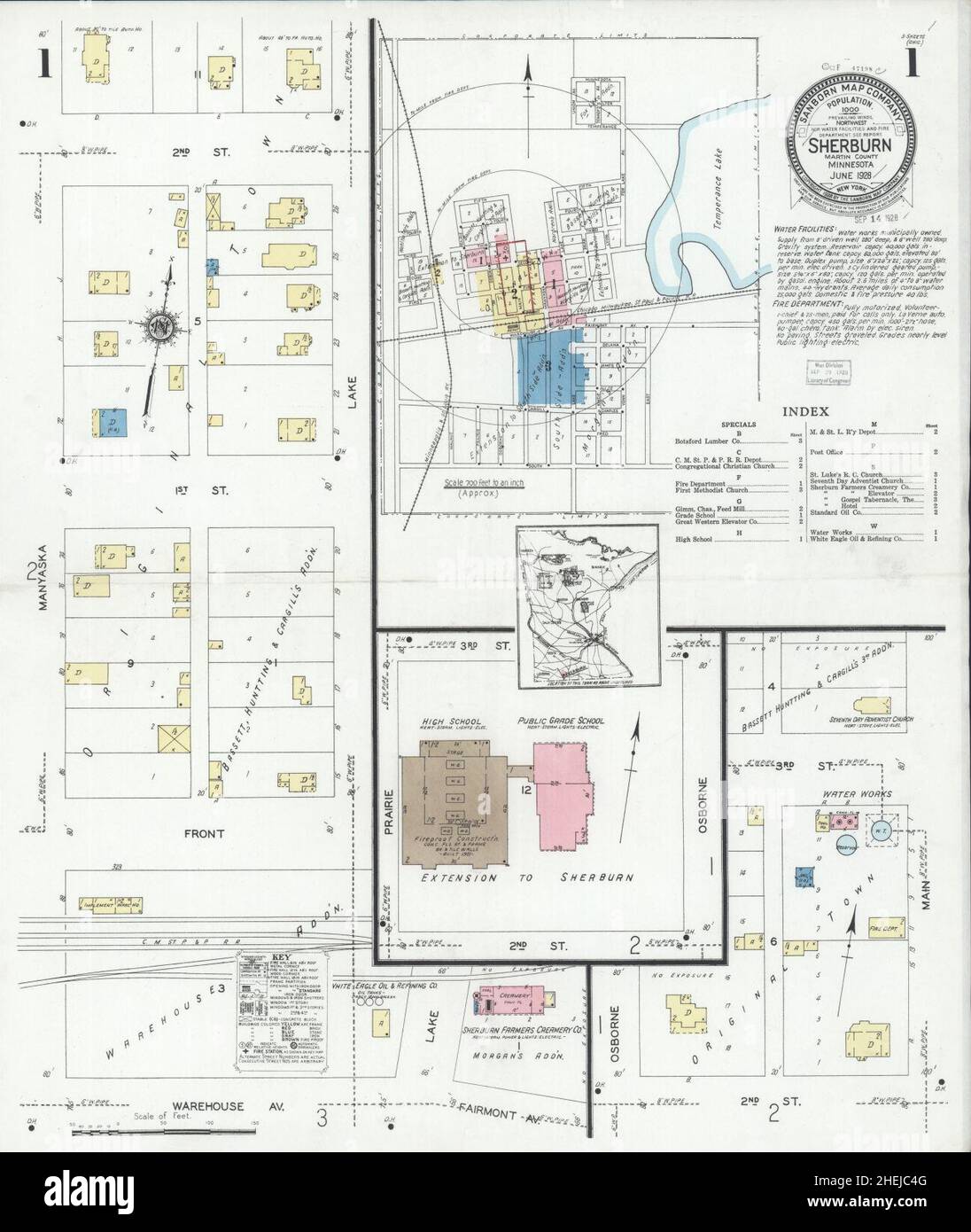 Map of sherburn minnesota hires stock photography and images Alamy