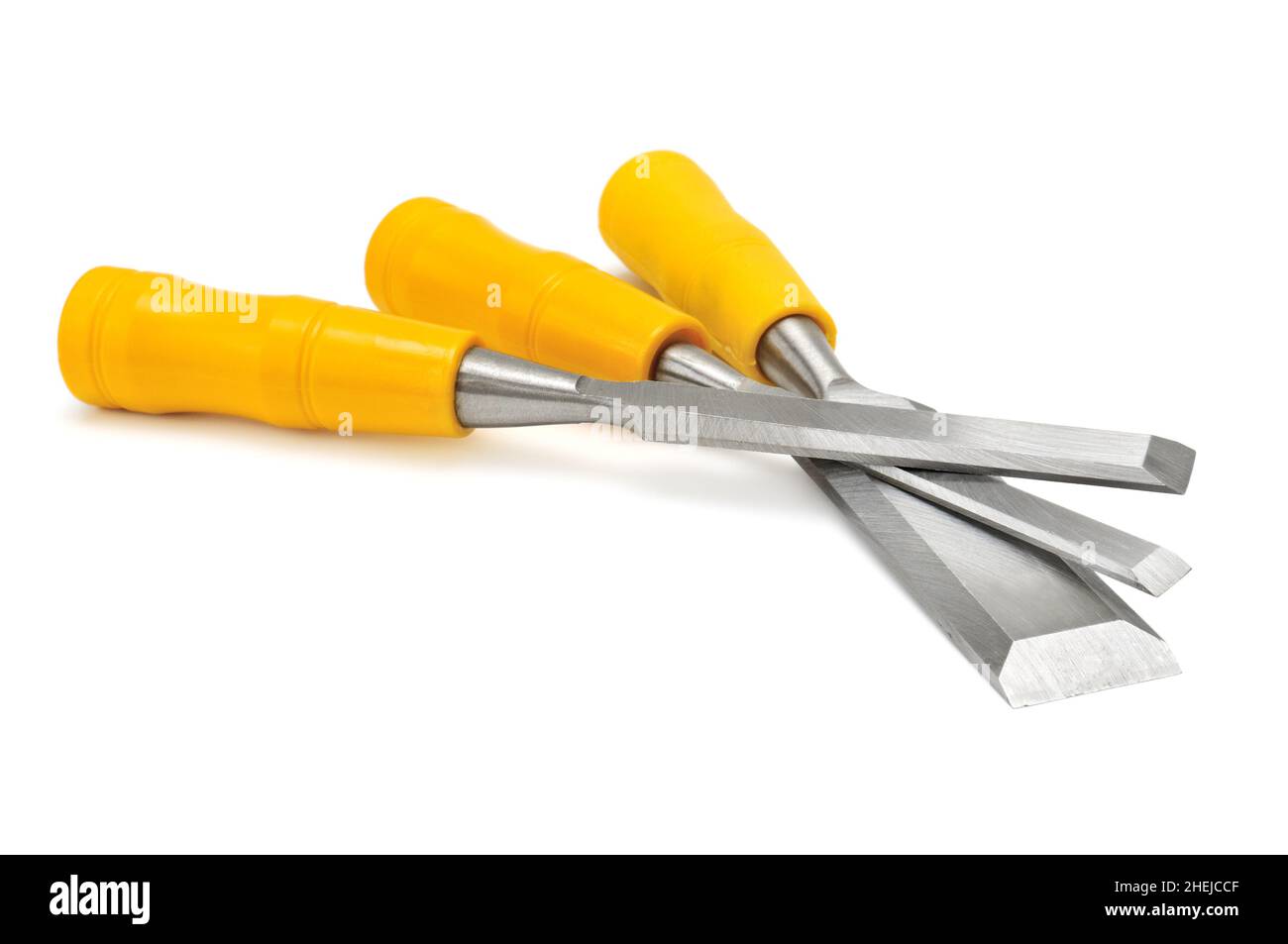 set chisels isolated on a white Stock Photo