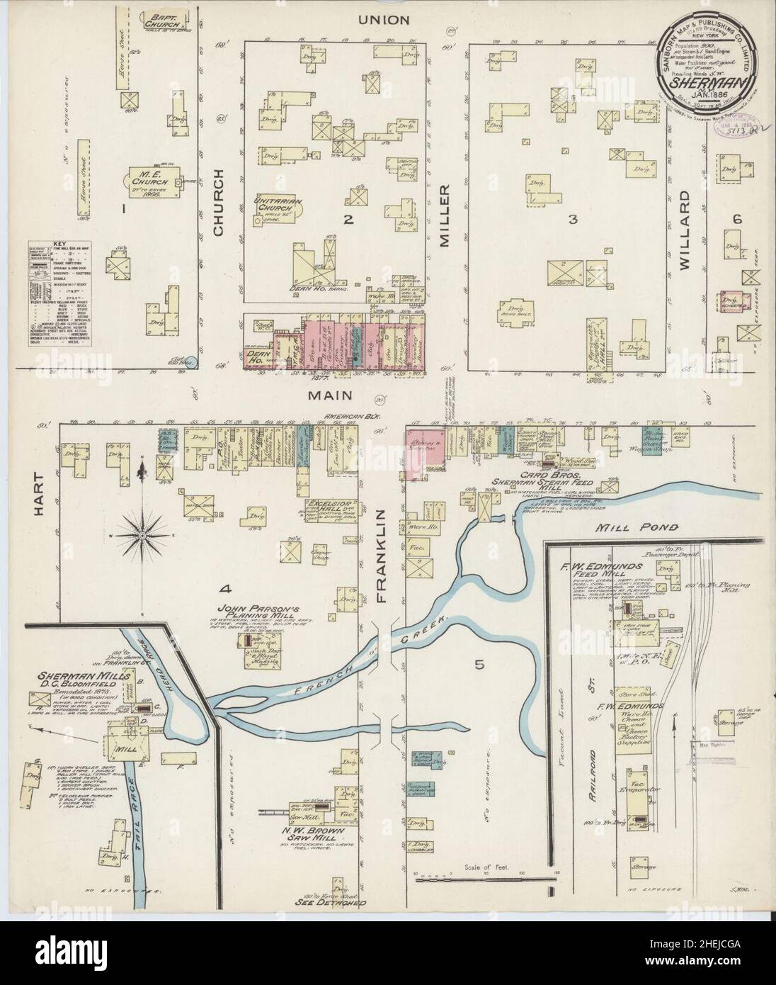 Sanborn Fire Insurance Map from - Sanborn Fire Insurance Map From Sherman Chautauqua County New York 2HEJCGA