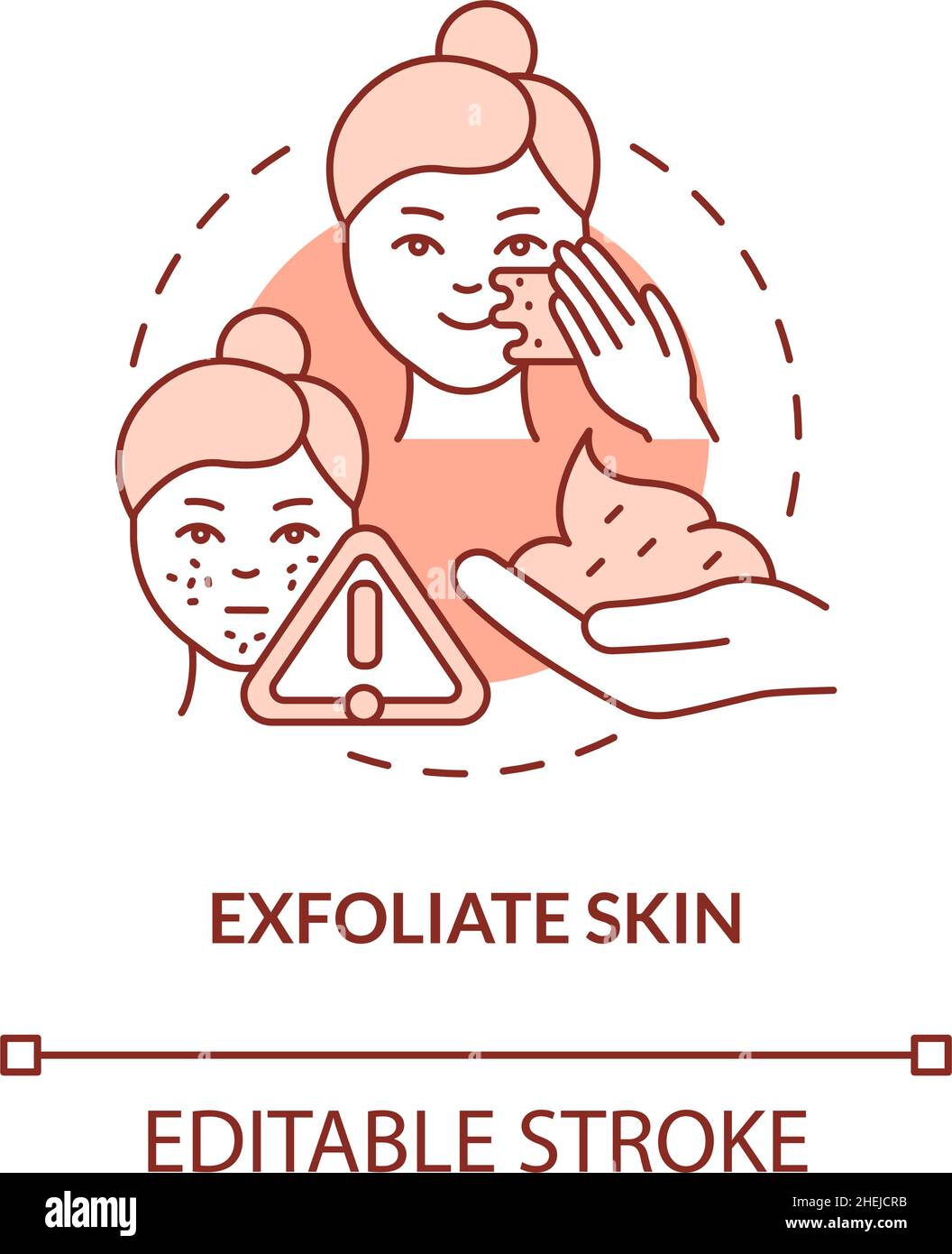 Exfoliate skin terracotta concept icon Stock Vector Image & Art - Alamy
