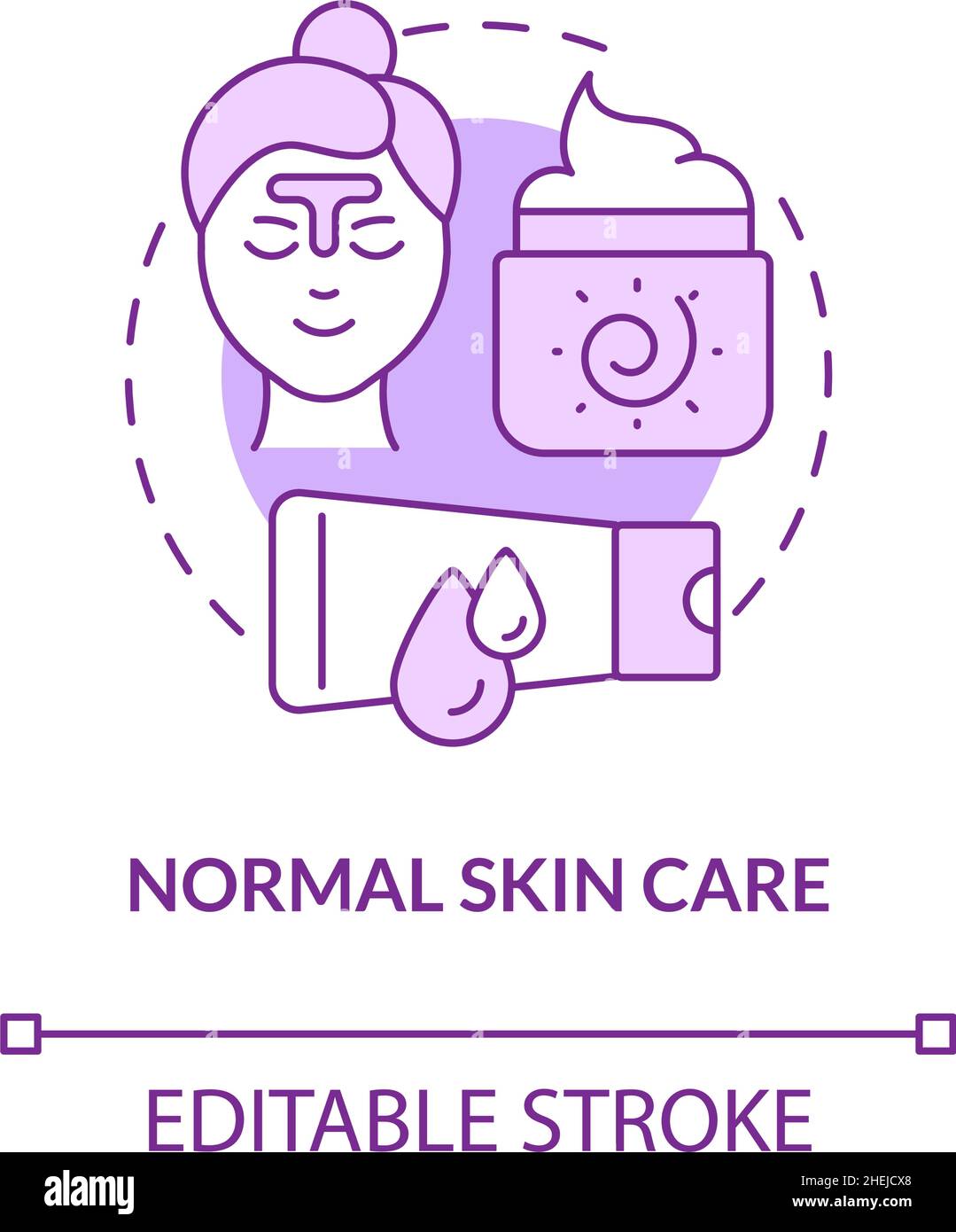 Normal skin care purple concept icon Stock Vector Image & Art - Alamy