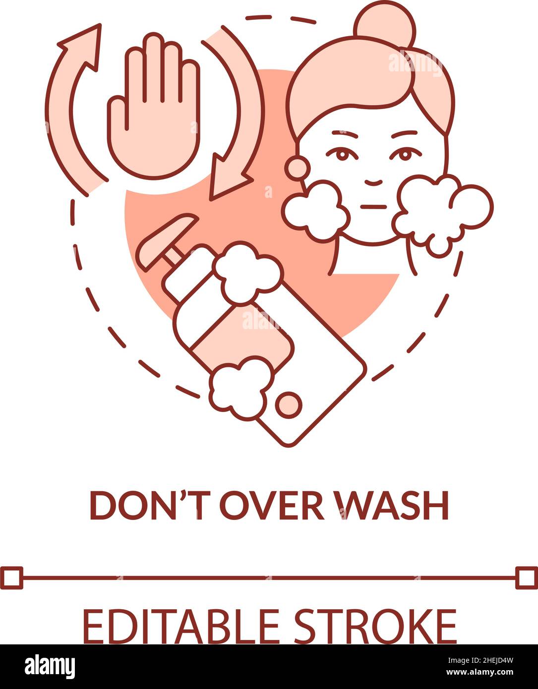 Dont overwash terracotta concept icon Stock Vector Image & Art - Alamy
