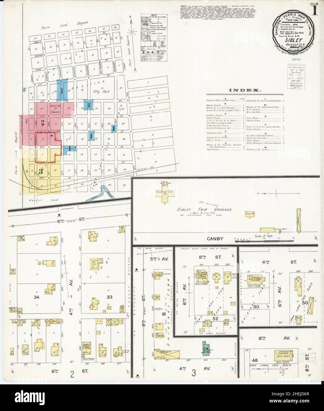 Sibley iowa map hires stock photography and images Alamy