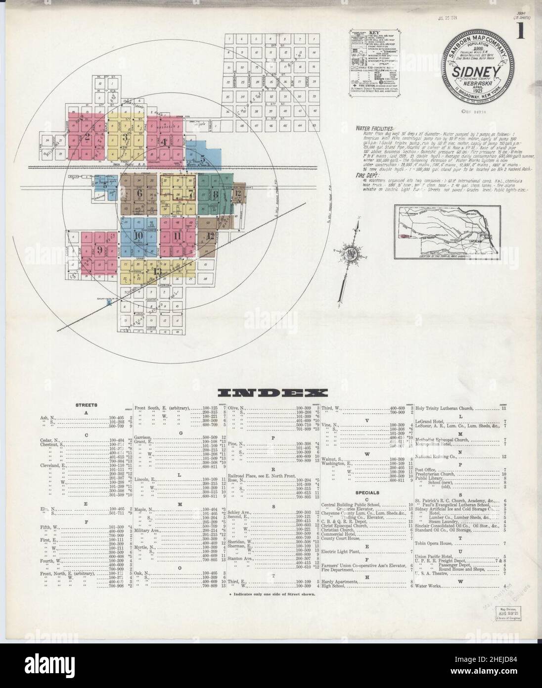 Sidney nebraska map hires stock photography and images Alamy