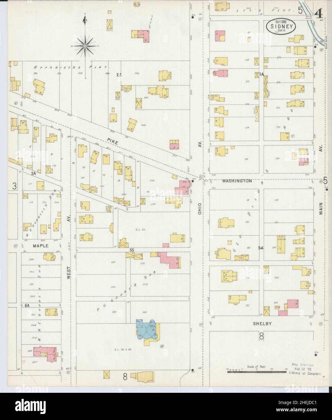Sidney ohio map hires stock photography and images Alamy