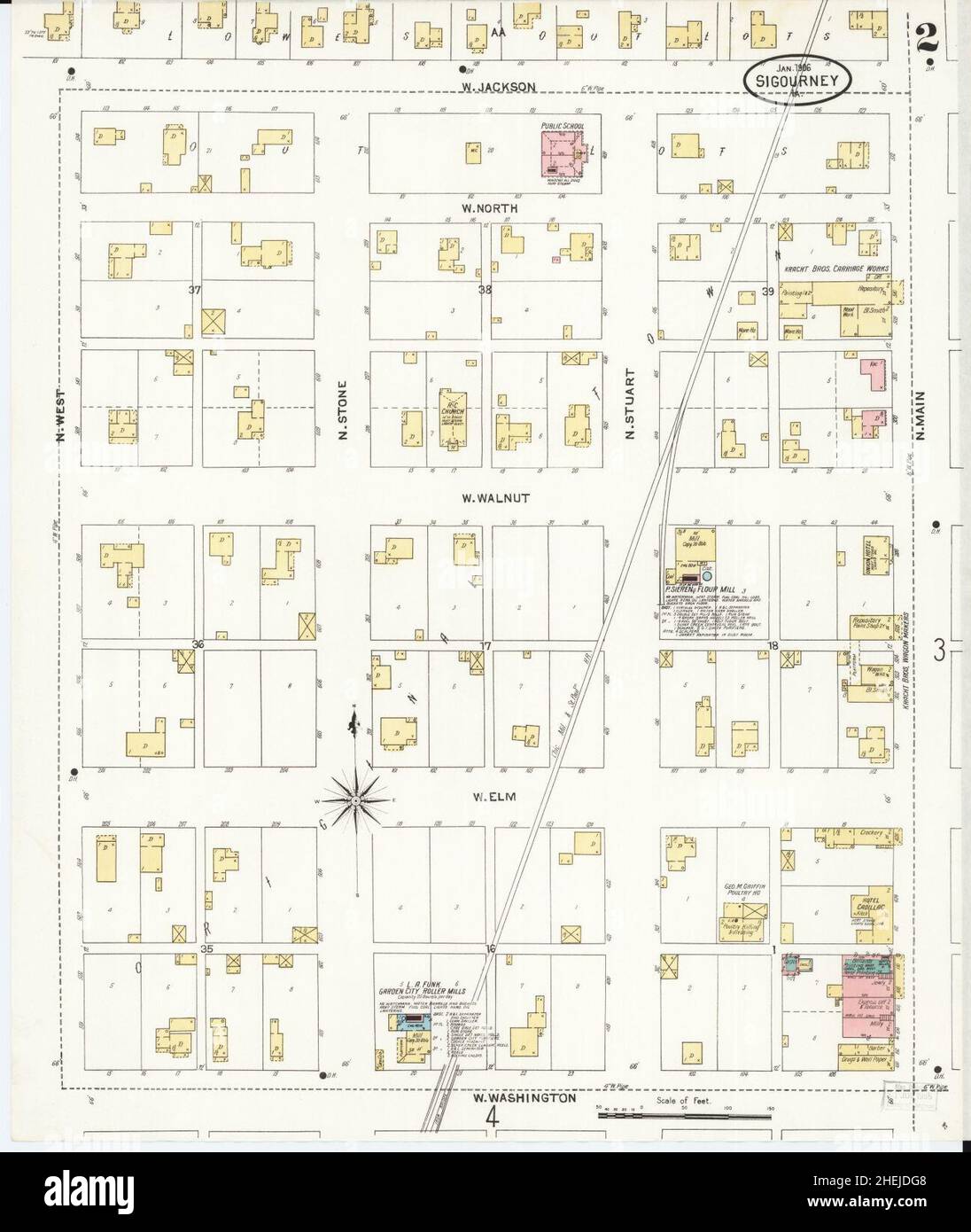 Sigourney iowa map hires stock photography and images Alamy