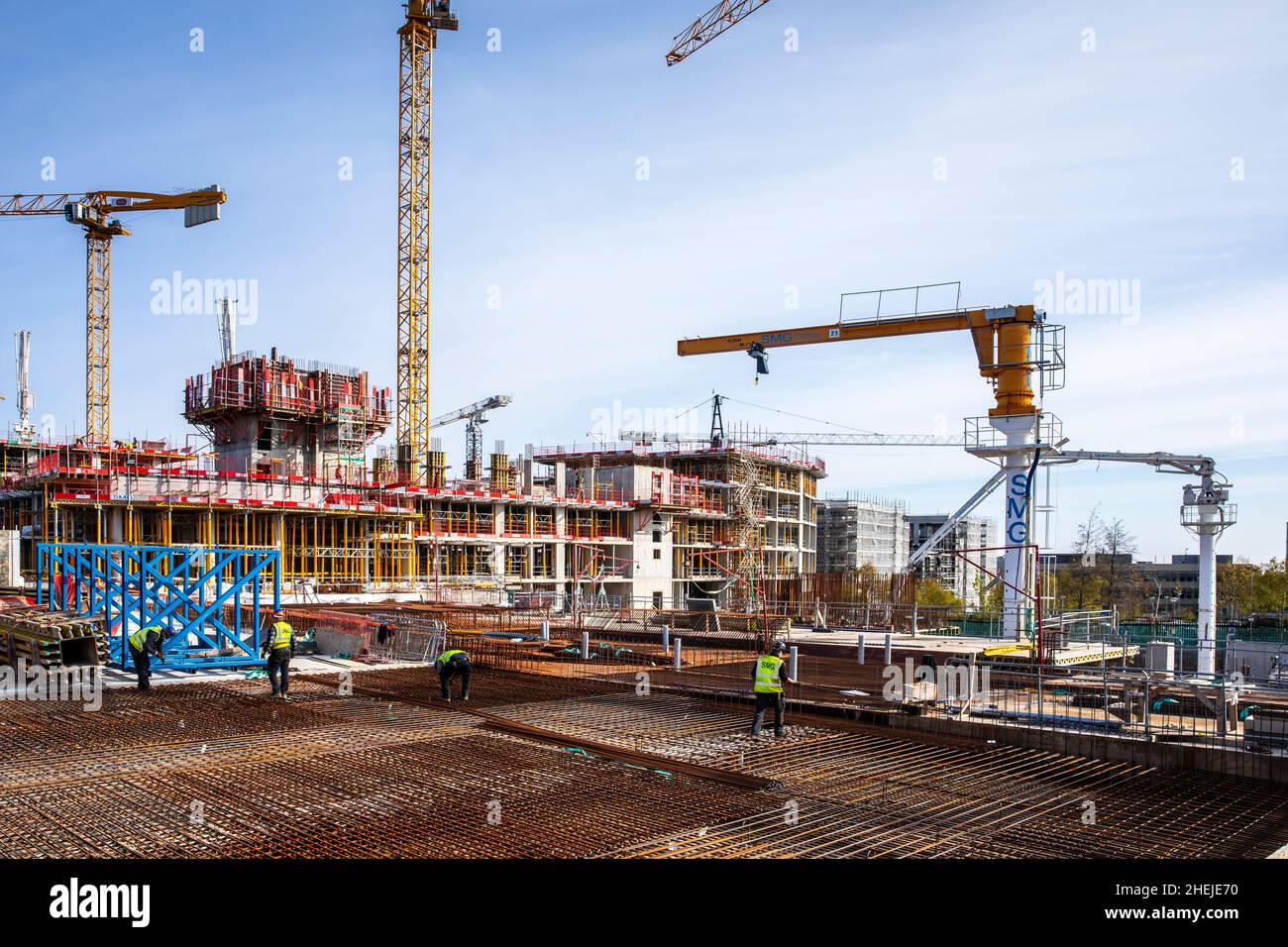 re-inforced concrete formwork Stock Photo