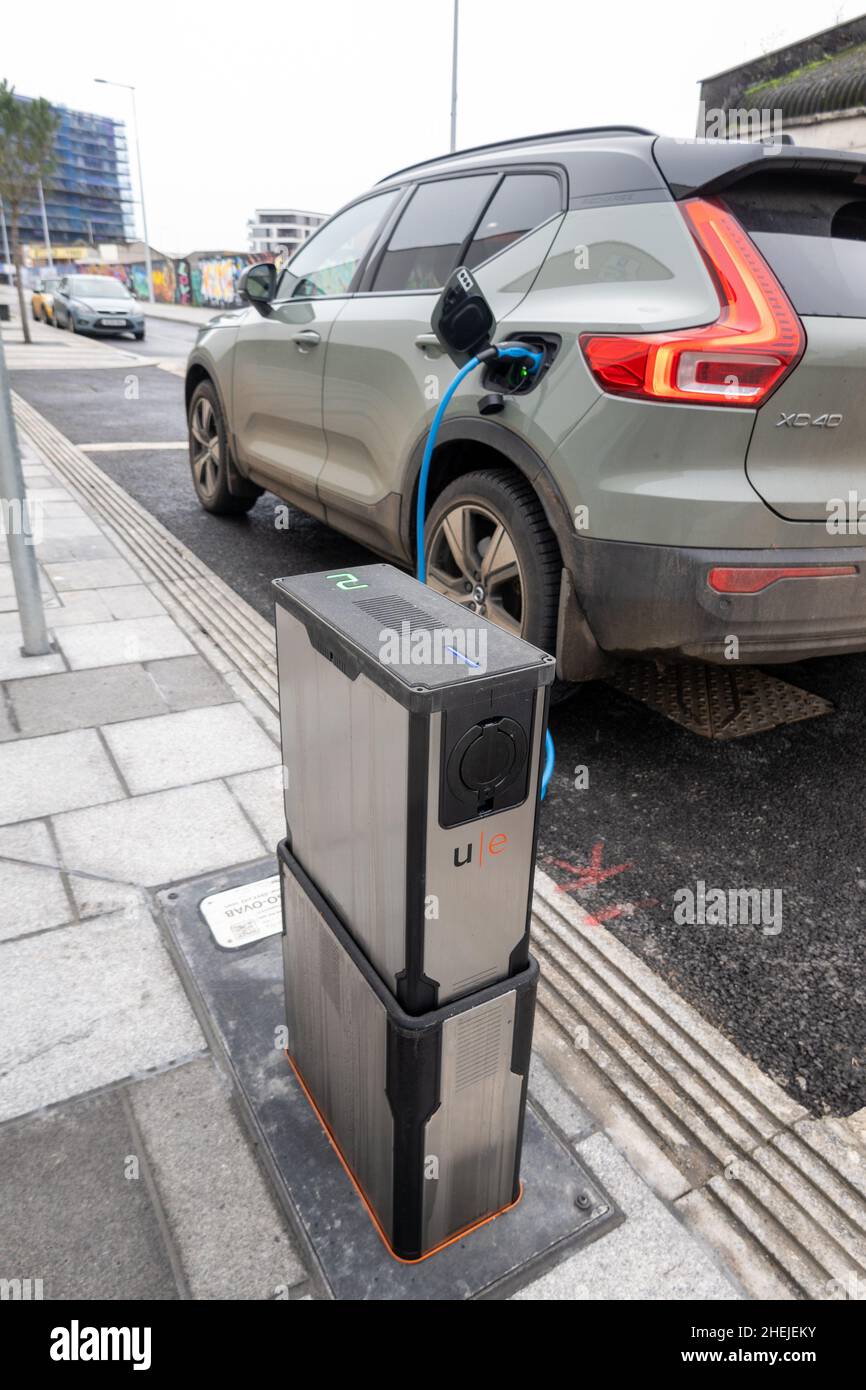 PopUp Electric Vehicle Charger, Plymouth, UK Stock Photo Alamy