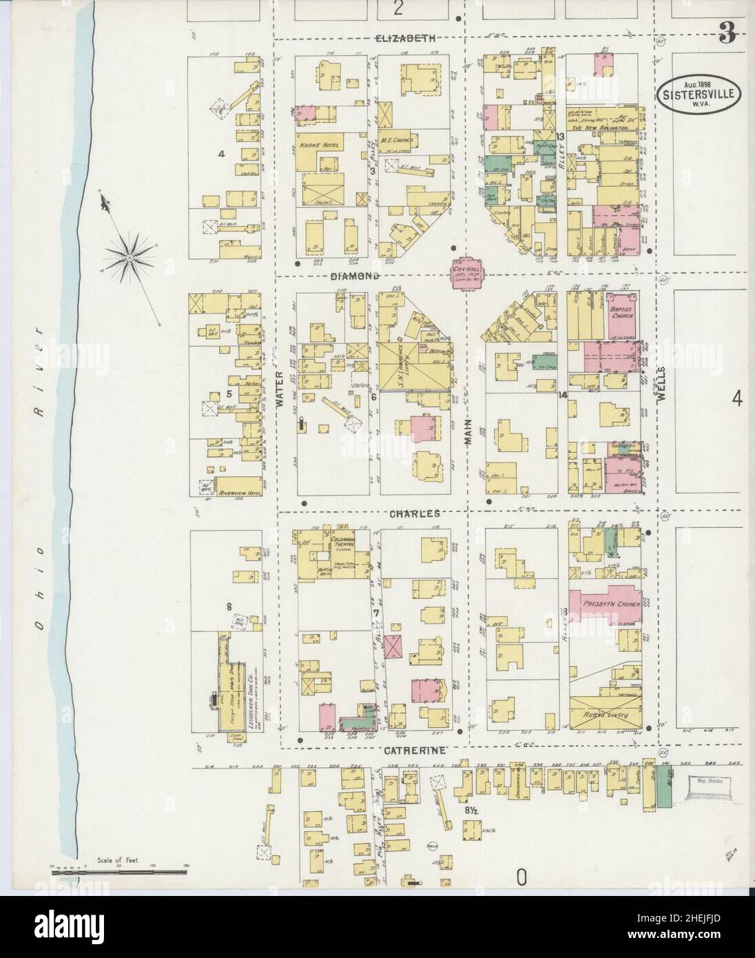 Sistersville virginia map hires stock photography and images Alamy