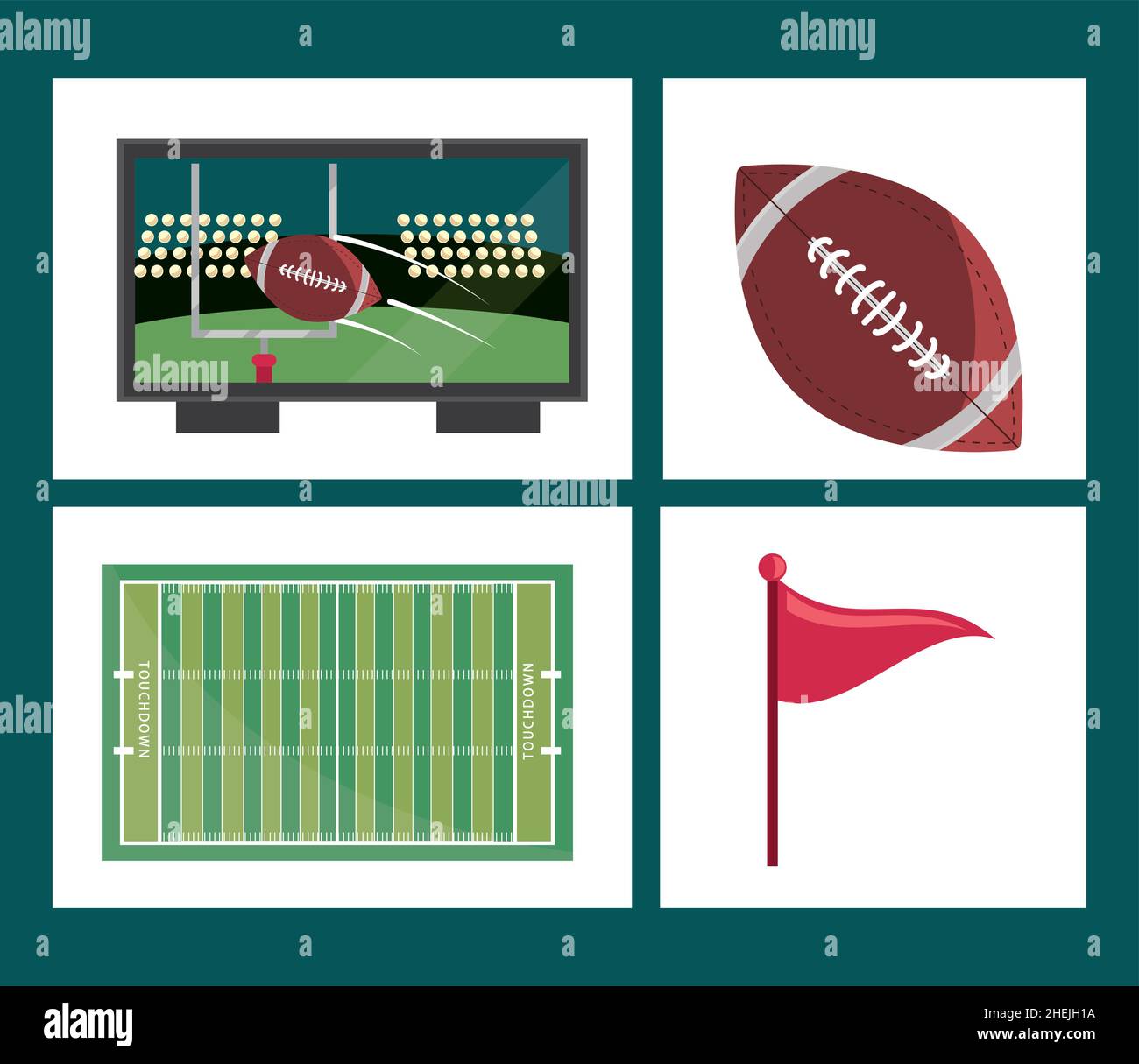 icons american football Stock Vector Image & Art - Alamy